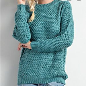 New, Unworn Teal Wishlist Sweater Size Small